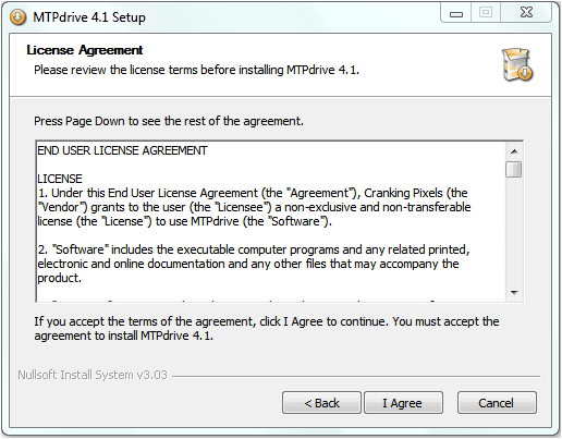 MTP Driver File Installation Step 2