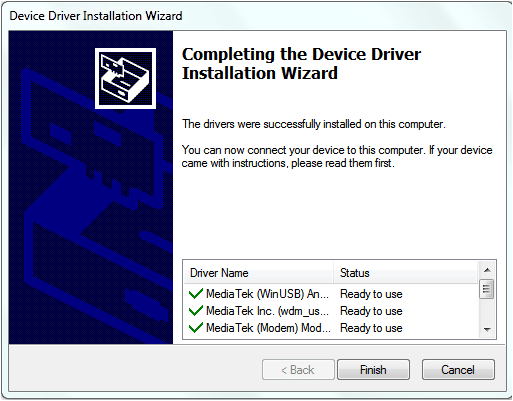 Mtk USB Driver Installation step 5
