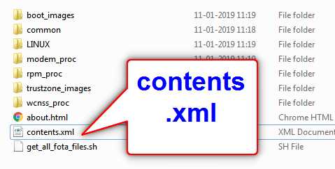 Qualcomm Contents XML file