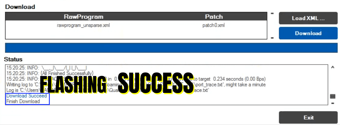Qualcomm Flashing Done