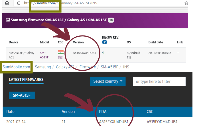 Verify Samsung Latest File