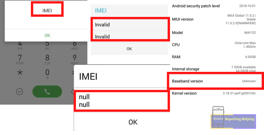 Android IMEI-NULL-Invalid-00-unknown baseband