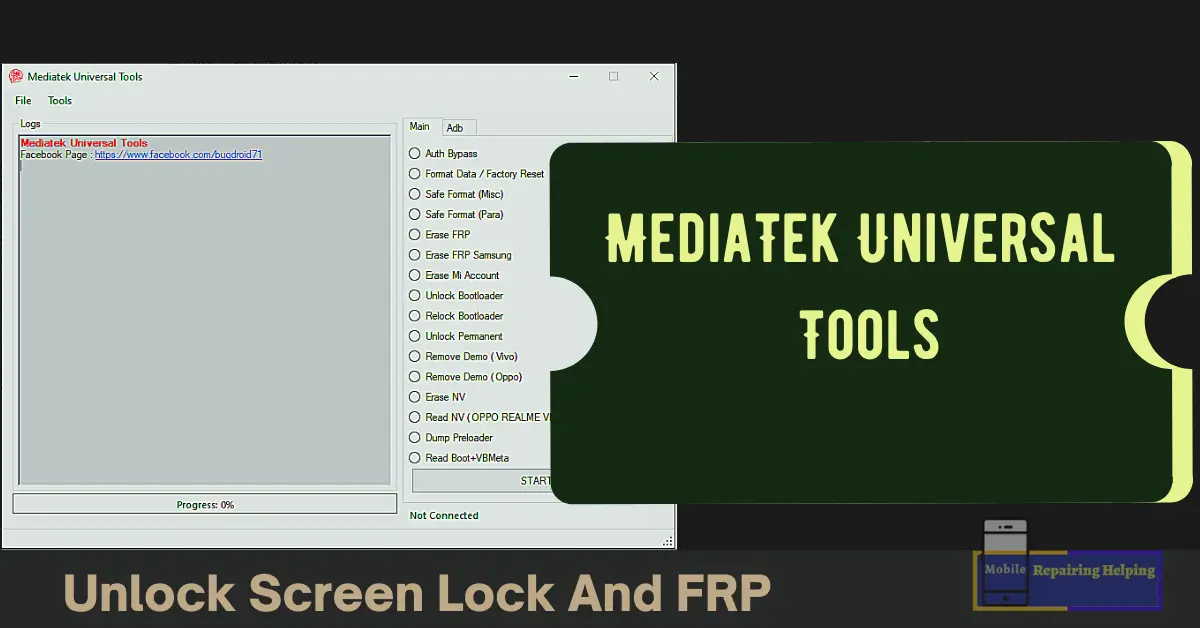 MediaTek Universal Tools Unlock Screen Lock And FRPFree Tool